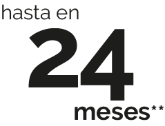 financiación sin intereses hasta en 24 meses